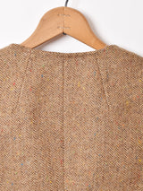 へリンボーン ネップ ダブルボタンベスト