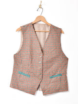ドイツ製 チェック ウールベスト