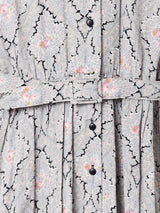 アメリカ製 ベルト付き ドルマンスリーブ五分袖ワンピース