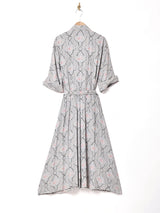 アメリカ製 ベルト付き ドルマンスリーブ五分袖ワンピース