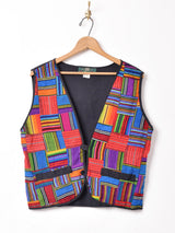 アメリカ製 パッチワーク メキシカンベスト