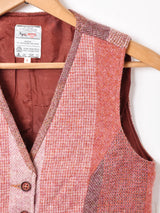 切り替えデザイン ウールベスト