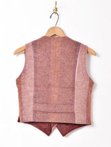 切り替えデザイン ウールベスト