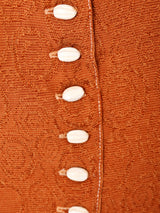 フランス製 後染め 織り柄ベスト