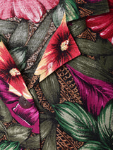 花柄 半袖オープンカラーシャツ