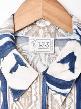 フランス製 総柄 半袖オープンカラーシャツ