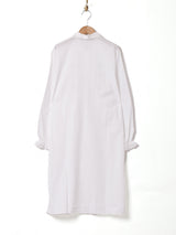 レース 刺繍 長袖 シャツワンピース