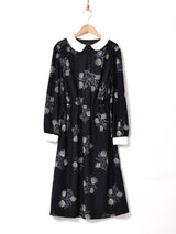 花柄 長袖ワンピース