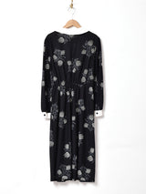 花柄 長袖ワンピース