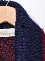 総柄 モヘア ロングカーディガン