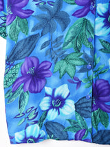 花柄 半袖オープンカラーシャツ