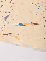 総柄  フリルカラー 長袖ワンピース