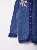 装飾 ミックス モヘアロングカーディガン