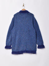 装飾 ミックス モヘアロングカーディガン