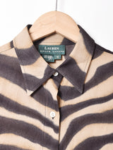Ralph Lauren アニマル柄 シルクシャツ