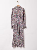 LizClaibone 花柄 オープンカラー 長袖ワンピース