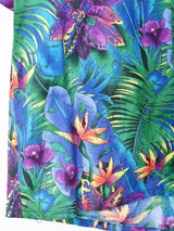 アメリカ製 花柄 半袖オープンカラーシャツ