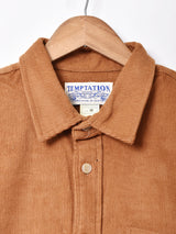 【7色展開】TEMPTATION 細畝 ビッグシルエット コーデュロイシャツ