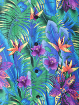 アメリカ製 花柄 半袖オープンカラーシャツ