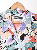 総柄 半袖オープンカラーシャツ