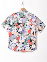 総柄 半袖オープンカラーシャツ