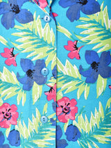 花柄 半袖オープンカラーシャツ