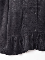 【2色展開】Emerald Motel スタンドカラー 長袖 ペプラムブラウス