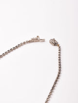 ラインストーン×グリーンストーン ネックレス