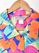 花柄 半袖シャツ