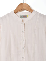 【2色展開】Emerald Motel スタンドカラー 長袖 ペプラムブラウス