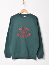 【2色展開】 刺繍 スウェットシャツ【Bulldogs】