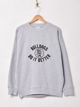 【2色展開】 刺繍 スウェットシャツ【Bulldogs】