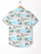総柄 半袖シャツ