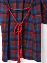 チェック ガウン