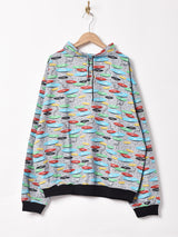 【3色展開】Emerald Motel プルオーバー 総柄 長袖トップス