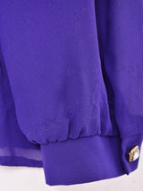 ラメデザイン 長袖 シースルーブラウス