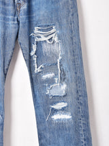 リメイク バングラディッシュ製 Levi's 501 ダメージデニムパンツ W35