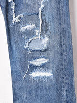 リメイク バングラディッシュ製 Levi's 501 ダメージデニムパンツ W35