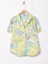 総柄 半袖オープンカラーシャツ