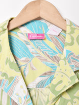 総柄 半袖オープンカラーシャツ