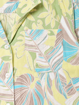 総柄 半袖オープンカラーシャツ