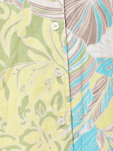 総柄 半袖オープンカラーシャツ