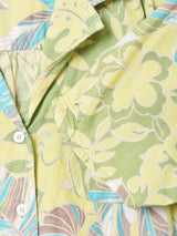 総柄 半袖オープンカラーシャツ