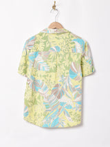 総柄 半袖オープンカラーシャツ
