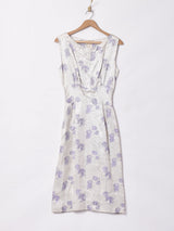 織り柄 ノースリーブドレス