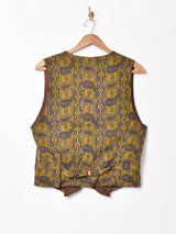ペイズリー柄 ジャガード織りベスト