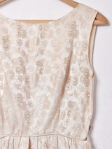 織り柄 ノースリーブドレス