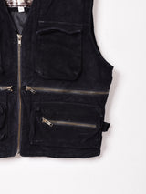 ジップアップ スエードベスト