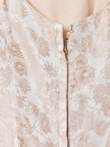 織り柄 ノースリーブドレス