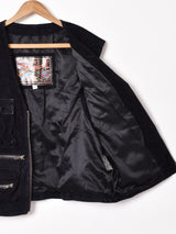 ジップアップ スエードベスト